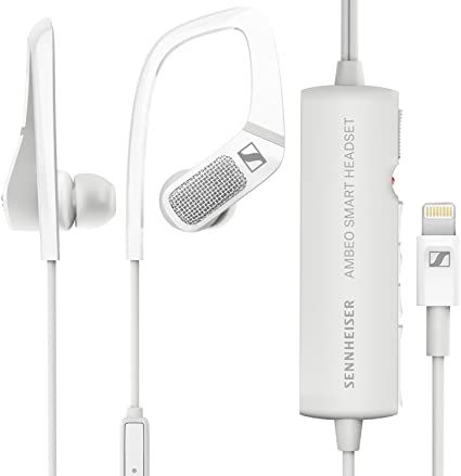 Amazon.com: Sennheiser AMBEO Smart Headset (iOS) – Active Noise Cancellation, Transparent Hearing and 3D Sound Recording : Electronics Cat Headphones, 3d Sound, Smart Glasses, Headphone With Mic, Iphone Camera, Fitness Bracelet, Stereo Headphones, Noise Cancelling Headphones, Active Noise Cancellation