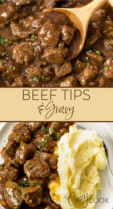 Beef tips and gravy with a side of mashed potatoes Recipes For Dinner Stove Top, Crock Pot Dinner Recipe, Meals For Blue Collar Men, Slow Cooker Beef Tips With Gravy, Steak Tips Recipe Crockpot, Crockpot Recipes Stew Meat, Dinner Recipes For Family Stove Top, Quick And Easy Beef Dinner Recipes, Easy Meat Dinners