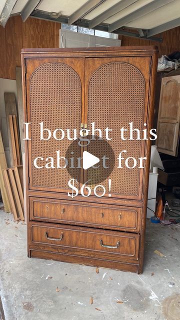 19K views · 1.8K likes | Demi Rose on Instagram: "🎀This cabinet was in need of some TLC, now it’s looking brand new and has found its new home after being active on FBMP for 15 minutes!  Do you think $400 was a fair price to ask?  (It’s missing an interior drawer)  . . . #boho #bohochic #mcm #midcenturemodern #midcenturyfurniture #midcentury #mcmfurniture #archedcabinet #furnitureflip #furnituredesign #furnituremakeover  . . . ᴡᴇʟᴄᴏᴍᴇ ᴛᴏ ᴛʜᴇ ᴀᴛ ʜᴏᴍᴇ ᴄᴏʟʟᴇᴄᴛɪᴠᴇ! Here’s How To Join!  1. Follow All Main Hosts and the Community Page:  @athomecollectivecommunity @thehollyandivyhome @reevesredesign @designsbylory  2. Follow this week’s cohost: @khbinteriors  3. DM a Main Host to join!  The AHC Community runs every Tuesday 8pm through Thursday 8pm EST.  #ᏜᎿнᎾмзᏣᎧᏓᏝёсᎹᎥᎭᎧFеB06  🎀" Dresser Cabinet Makeover, Mid Century Cabinet Makeover, Vintage Armoire Makeover, Diy Mcm Decor, Diy Kitchen Buffet Cabinet, Furniture Makeover Before And After, Refurbished Armoire Ideas, Painted Armoire Ideas, Vintage Wardrobe Makeover