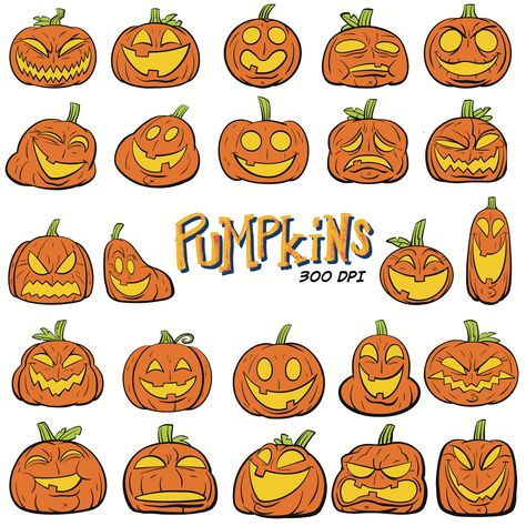 Jack O Lanterns Faces, Cute Simple Jack O Lantern, Funny Jack O Lantern Ideas, Jacko Lantern Ideas, Traditional Jack O Lantern Faces, Goofy Jack O Lantern Faces, Retro Jack O Lantern, Simple Jack O Lantern Ideas, Cartoon Jack O Lantern