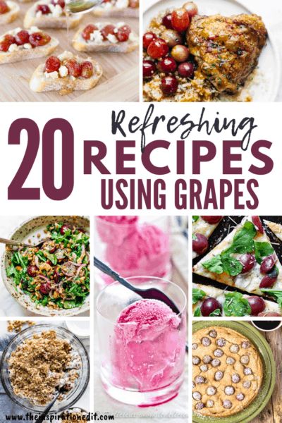 What To Do With Soft Grapes, Leftover Grapes Recipe, What To Do With Extra Grapes, Red Grape Recipes, Snacks With Grapes, Desserts With Grapes, Recipes Using Grapes, Fresh Grapes Recipes, What To Make With Grapes