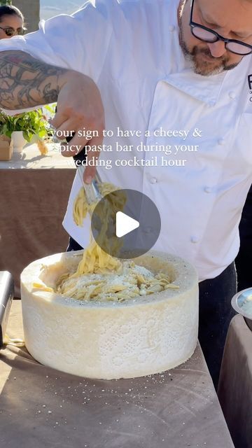 BTS Bride | Behind The Scenes Wedding Content Creators on Instagram: "We would NOT complain if every wedding we went to had a cheesy & spicy pasta bar during cocktail hour 🍝🧀🌶️

Bride + Groom | @ejsparkle @mattromano73
Planning + Design | @sarah_lbevents @lbevents 
Catering | @f10_catering
Invitations + Signage | @velvetfoxdesigns
BTS Content Creator | Sammi for @thebtsbride
Florist | @layeredvintage
Photographer | @logancolephoto 
Videographer | @sunbeatfilms 

#weddingcatering #pastabar #italianwedding" Wedding Cocktail Hour Ideas, Spicy Pasta, Wedding Content, Cocktail Hour Wedding, Pasta Bar, Wedding Cocktails, Wedding Catering, Wedding Bar, Italian Wedding