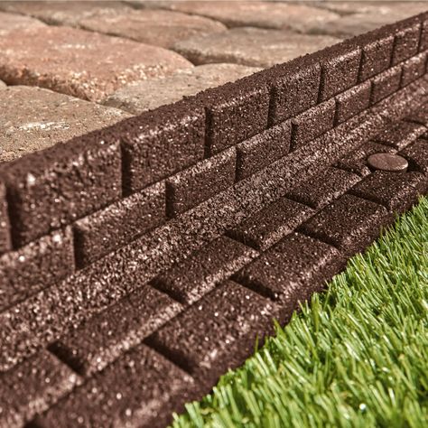 Rubberific Brickface Rubber Landscape Edging, Brown, 4' Garden Border Edging - Walmart.com Edging For Flower Beds, Lawn Borders, Garden Border Edging, Living Pool, Edging Plants, Landscape Edging, Lawn Edging, Lawn And Landscape, Home Vegetable Garden