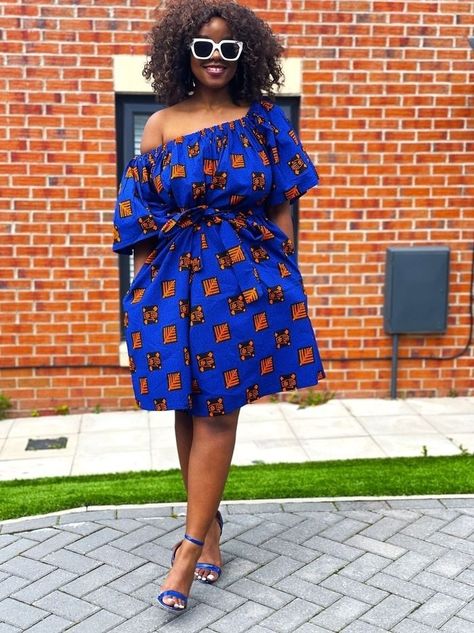 On Shoulder Dress, Ankara Midi Dress, Shirt Care Instructions, Clothing Exchange, African Print Dress, Ankara Dress, Men Shirt, Mid Dresses, Mid Length Dresses