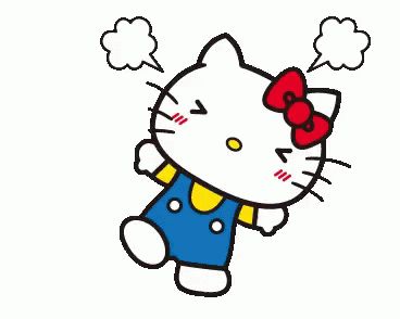 Hello Kitty Animated, Sticker Hello Kitty, Animated Rabbit, Sister Cards, 헬로키티 배경화면, Anime Rules, Work Stickers, Kitty Drawing, Hello Kitty Drawing