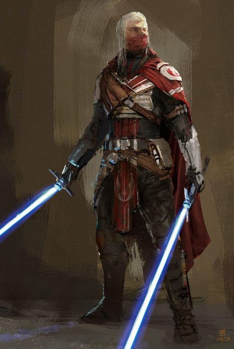 Dnd Jedi, Mandalorian Jedi, Knight Errant, Jedi Armor, Grey Jedi, Jedi Art, Star Wars Light, Star Wars Design, Star Wars Characters Pictures