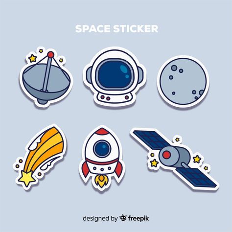 Set of space stickers in hand drawn Free Vector | Free Vector #Freepik #vector #freelabel #freedesign #freestar #freehand Aesthetic Stickers Printable, Stiker Macbook, Planet Aesthetic, Rocket Launching, Space Stickers, Sistem Solar, Zestaw Ikon, Space Birthday Party, Tumblr Stickers