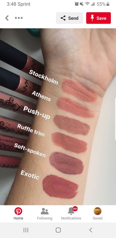 Nyx Soft Matte Lip Cream Swatches, Matte Make Up, Nyx Matte Lipstick, Nyx Soft Matte Lip Cream, Nyx Butter Gloss, Nyx Soft Matte, Nyx Lip, Diy Lipstick, Kylie Jenner Lipstick