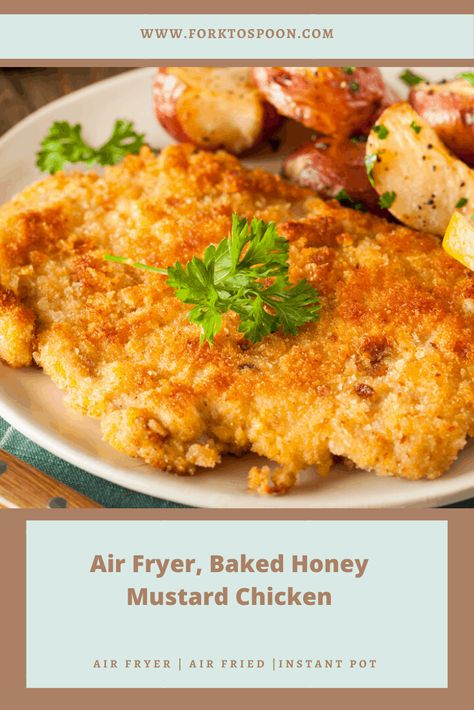 Mustard Chicken Air Fryer, Air Fryer Honey Mustard Chicken, Honey Mustard Chicken Breast, Baked Honey Mustard Chicken, Mustard Chicken Breast, Chicken Air Fryer, Mustard Chicken Recipes, Honey Mustard Salmon, Air Fryer Chicken Wings