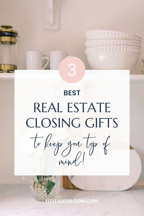 New Home Buyer Gift Ideas, Closing Gift For First Time Home Buyers, Gift From Realtor To Buyers, Unique Closing Gifts For Buyers, Real Estate Closing Gifts For Clients, Realtor Client Gift Ideas, Closing Gifts For Realtors, Gifts For First Time Home Owners, Real Estate Closing Gift Ideas