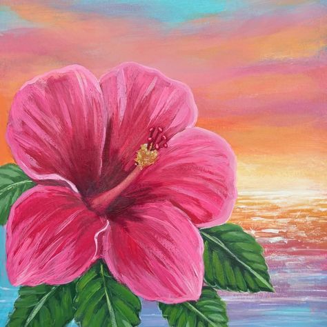 Oil Pastels Flowers, Oil Pastel Art Flowers, Oil Pastel Flowers, Hibiscus Art, Painted Hats, Cute Canvas Paintings, Oil Pastel Drawings, Cute Canvas, Flower Paintings