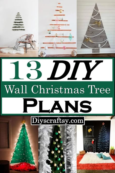 Diy Christmas Tree Wall Ideas, Wall Christmas Tree Ideas Diy, Christmas Tree On A Wall Ideas, Hanging Lights Christmas, Diy Christmas Tree Wall Art, Wall Mount Christmas Tree, Christmas Tree Wall Ideas, Wall Tree Christmas Diy, Wall Trees Christmas