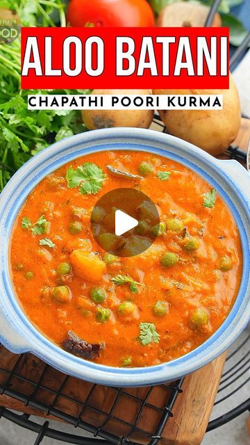 Potato Kurma Recipe, Aloo Kurma Recipe, Aloo Puri Recipe, Veg Kurma Recipe, Aloo Puri, Aloo Curry, Kasuri Methi, Kurma Recipe, Andhra Recipes