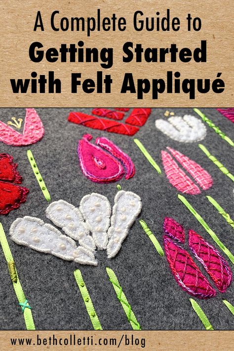 Applique Stitches, Applique Tutorial, Wool Felt Projects, Wool Applique Patterns, Felted Wool Crafts, Felt Crafts Diy, Wool Embroidery, Applique Quilting, Felt Embroidery