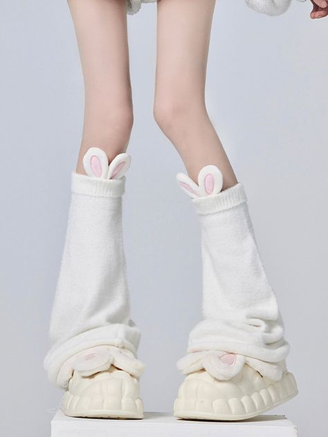 The price is for a pair of leg warmers only, others are not included. Big Leg Warmers, Kawaii Leg Warmers, Bunny Accessories, Lace Leg Warmers, Skeleton Dress, Cute Pink Background, Color Combos Outfit, Ear Design, Clothes Korean Style