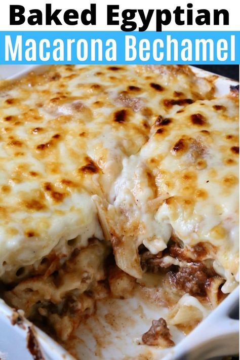 Egyptian Bechamel Pasta, Egyptian Macaroni Bechamel, Macaroni Bechamel Egyptian, Mac And Cheese With Bechamel Sauce, Pasta With Bechamel Sauce, Bashamel Recipe, Bechamel For Lasagna, Pasta Bechamel Recipe, Bechamel Sauce Recipe Pasta