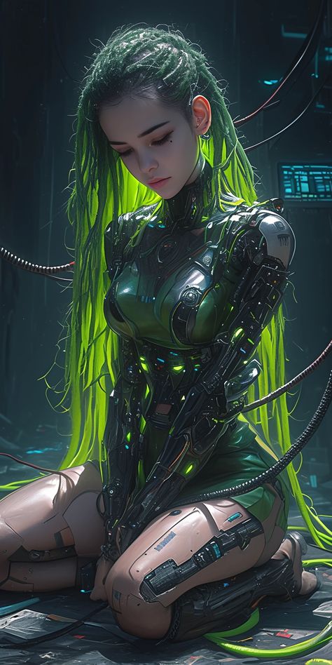 Cyberpunk Aesthetic Character, Cyberpunk Character Ideas, Female Cyberpunk Character Art, Sci Fi Female Character, Cyberpunk Woman Art, Netrunner Cyberpunk, Shadowrun Character Art, Cyberpunk Art Girl, Cyberpunk Character Art Female