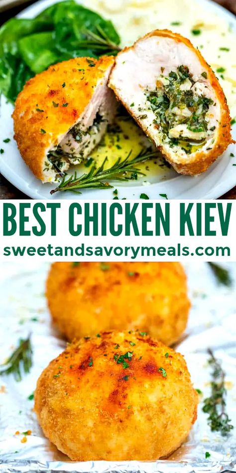 Romantic Chicken Dinner, Chicken Keiv Recipe, Baked Chicken Kiev, Avocado Dinner, Chicken Kiev Recipe, Zucchini Dinner, Bread Dinner, Recipes Japanese, Easy Keto Meals