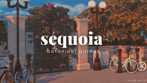 Sequoia Botanical Gardens Sims San Sequoia, Sims 4 San Sequoia Townhouse, Sims 4 Botanical Garden, Sims 4 San Sequoia Build, San Sequoia House Sims 4, San Sequoia Sims 4, Sims 4 Park Ideas, Sims 4 Build Download, Sims 4 San Sequoia