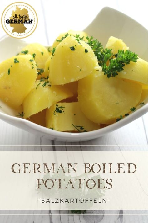 German Potato Recipes, Boiled Potatoes Recipe, Salted Potatoes, Potato Gravy, German Foods, German Potato, German Potatoes, Dinner For 2, Potato Rice