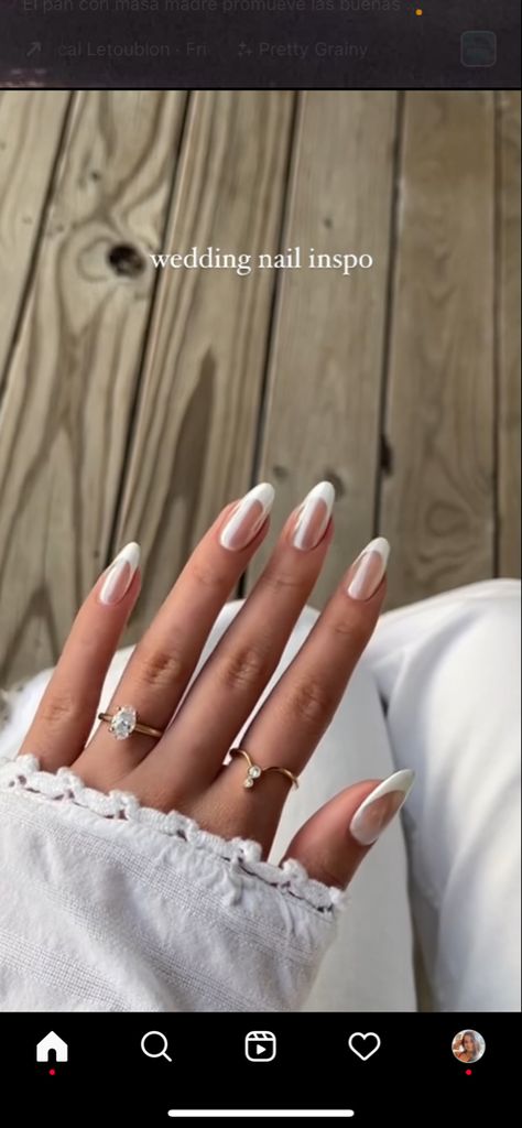 Hailey Bieber Nails Pearl French Tip, Ombre Nails Hailey Bieber, Hailey Bieber Nails Wedding, Hailey Beiber French Tip Nails, French Tip Hailey Bieber Nails, Hailey Beiber Nails French Tip, Hailey Beiber French Nails, Haley Bieber Wedding Nails, French Nails Summer 2023