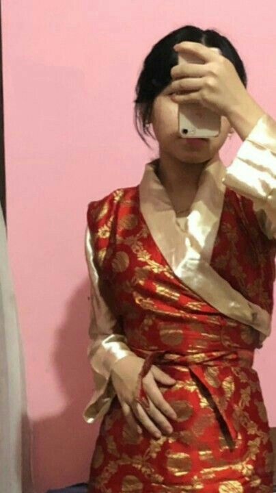 Tamang Dress Traditional, Bakhu Dress, Tamang Dress, Nepali Dress, Nepali Girl, Aesthetic Bike, Euphoria Quote, Fake Photo Short Hair, Arabic Henna Designs