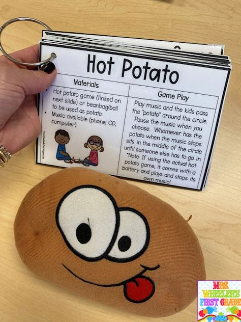 Group Activity Games, Hot Potato Game, Morning Meeting Greetings, Meeting Games, Greetings For The Day, Sentence Stems, Hot Potato, Meeting Planning, Preschool Science Activities