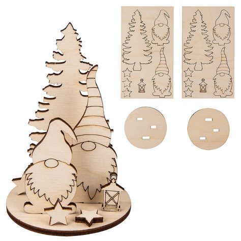 Two lovely little wooden self assembly scenes with two Gonks and a Christmas tree to add to your Christmas décor in the home.Ideal for decorating with acrylic paintsand can also be used with a clear bell dome (sold separately).Completed scene measures 8.4cm tall x 6cm wide. Christmas Wooden Decor Ideas, Wood Laser Cut Ideas, Christmas Lasercut, Christmas Wooden Crafts, Christmas Wooden Decor, Wooden Self, Wood Laser Ideas, Wooden Christmas Tree Decorations, Laser Cut Wood Crafts