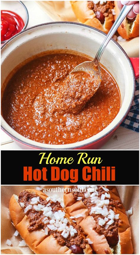 Chili Hotdogs, Hot Dog Chili Sauce Recipe, Homemade Hot Dog Chili, Chili Dog Sauce, Hot Dog Sauce Recipe, Hotdog Chili Recipe, Homemade Hot Dogs, Hot Dog Chili Sauce, Hot Dog Sauce