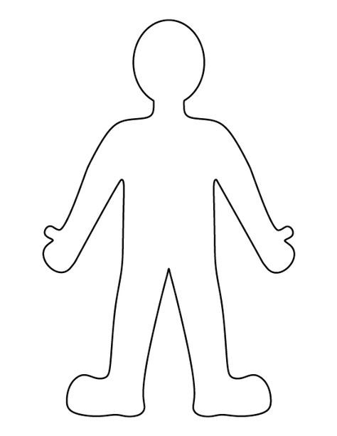 Person pattern. Use the printable outline for crafts, creating stencils, scrapbooking, and more. Free PDF template to download and print at http://patternuniverse.com/download/person-pattern/ Template Of A Person, People Template Free Printable, Person Template Drawing, Person Coloring Page, Person Template, Printable Outline, Person Outline, Stencils Printables Templates, Person Silhouette