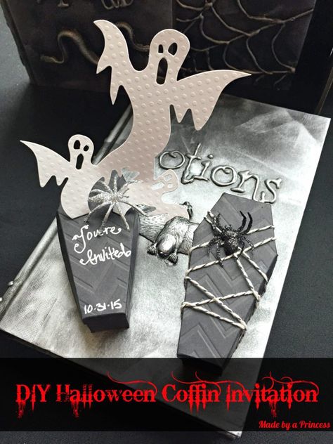 Spooky Halloween Coffin Invitations Coffin Invitations, Diy Coffin, Coffin Halloween, Halloween Invite, Halloween Coffin, Halloween This Year, 15 Diy, Halloween Invitations, Professional Templates