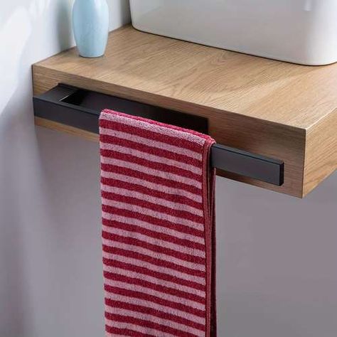 Temu | Explore the Latest Clothing, Beauty, Home, Jewelry & More Bathroom Towel Hanging Ideas, Bathroom Towel Hanging, Towel Hanging Ideas, Bathroom Towel Hanger, Black Towel Bar, Towel Hangers For Bathroom, Rack For Bathroom, Wall Mounted Towel Holder, Towel Shelf