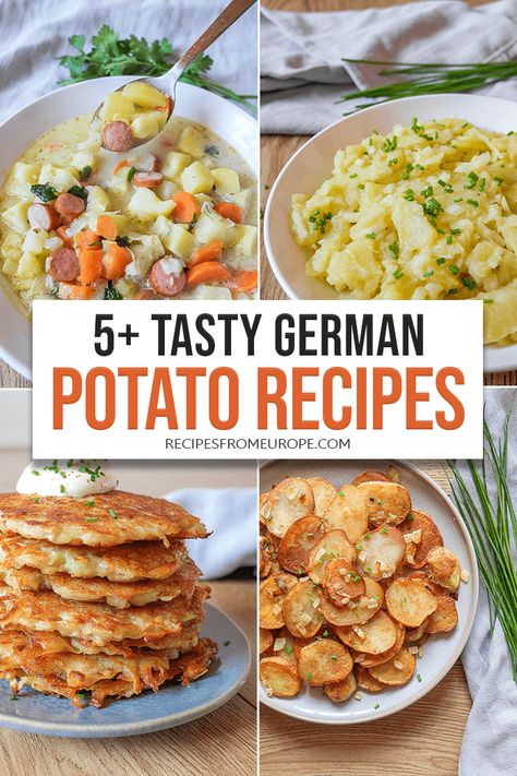 Looking for German potato recipes that you can make at home? These easy-to-make classics might be exactly what you're looking for! They're perfect for a side dish, main meal, or Germany-themed evening! #germanrecipes #potatorecipes German Seafood Recipes, Vegetarian German Recipes, German Breakfast Recipes, German Cuisine Recipes, German Potato Recipes, German Recipes Dinner, Oktoberfest Recipes, German Side Dishes, Bake Potato