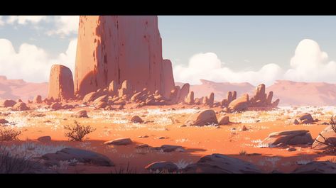 Western Environment Concept Art, Cliff Concept Art, Desert Concept Art, Desert Artwork, Nova Art, Desert Environment, Desert Photography, Western Landscape, Video Game Design