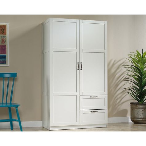 Tall Storage Cabinets With Doors, Tall Storage Cabinets, Clothing Armoire, White Armoire, Wardrobe Storage Cabinet, Sliding Drawers, Wood Armoire, Wardrobe Cabinet, Armoires & Wardrobes