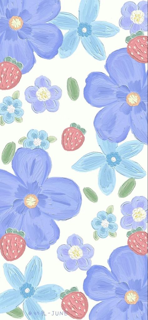 Wallpaper Flower, Simple Phone Wallpapers, 수채화 그림, Iphone Wallpaper Photos, Cute Simple Wallpapers, Phone Wallpaper Patterns, Dessin Adorable, Cute Patterns Wallpaper, Pretty Wallpaper Iphone