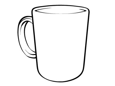 Mug Vector Coffee Mug Drawing, Coffee Cup Tattoo, Coffee Cup Drawing, Mug Drawing, Cup Tattoo, Brown Cafe, Graphics Background, Winter Art Projects, Math Materials