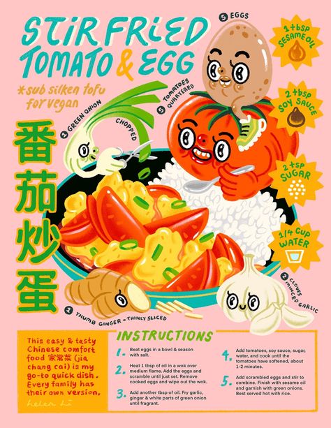 uh6rur6hru6 :: Behance Cooking Zine Design, Food Recipe Illustration, Food Poster Aesthetic, Recipe Design Graphic, Recipe Poster Design, Food Menu Illustration, Spiderman Font, Recipes Illustration, Infographic Food