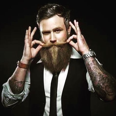 It's a #beauty #beardsofinstagram #conditioned #beardedbasturds #Beard #fashion #styled #inspirational #killtheshave Big Beard Styles, Beard And Tattoos, Barba Hipster, Long Mustache, Barba Grande, Big Beard, Thick Beard, Long Beard, Hipster Beard