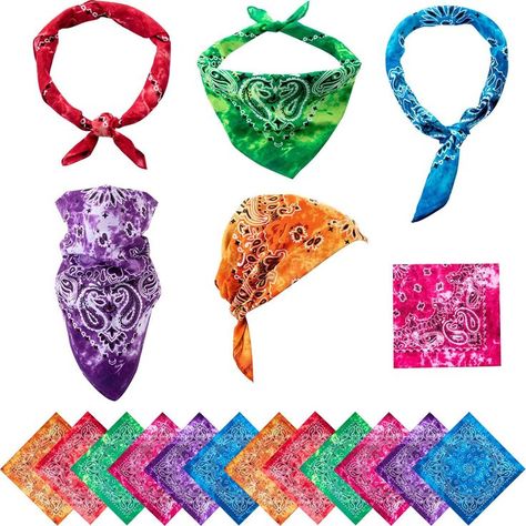 Boao 12 Pieces Novelty Gradient Bandana Classic Paisley Handkerchief (Assorted Colors)YONUF Spa Headband Soft Microfiber Cationic Fleece Fashion Bowtie Headbands For Women Washing Face Makeup 4 Pack Beanie Balaclava, Cowboy Men, Cowboy Bandana, Face Bandana, Tie Dye Bandanas, Paisley Bandana, Sun Water, Cute Scarfs, Head Wrap Headband