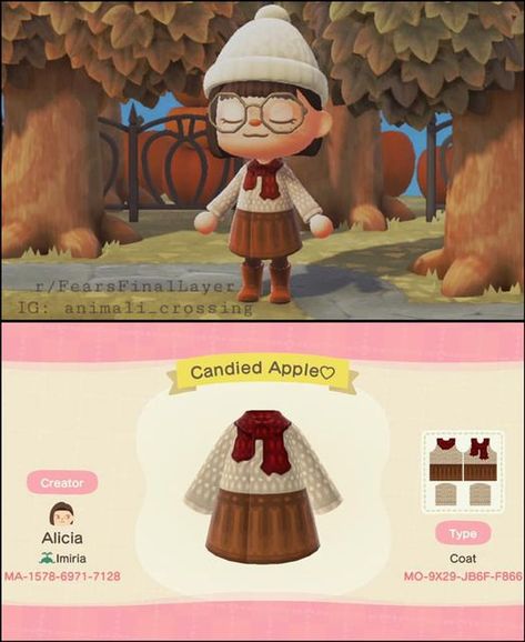 Acnh Outfit Code Fall, Animal Crossing Fall Outfit Codes, Animal Crossing Design Codes Clothes Fall, Animal Crossing Design Codes Fall, Cute Animal Crossing Outfit Codes, Acnh Clothes Design Id Fall, Animal Crossing Fall Designs, Acnh Fall Outfits, Animal Crossing Fall Ideas