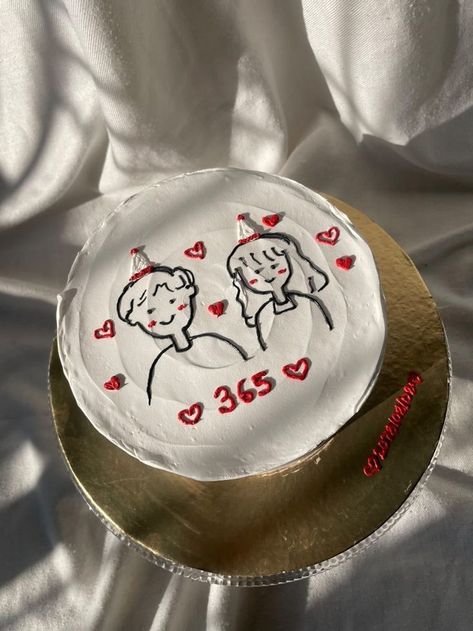 Bf Bday Cake Ideas, Cute Bday Cakes For Boyfriend, Couple Cake Ideas, Cake Anniversary Ideas, Couples Baking Together, Couple Anniversary Ideas, Boyfriend Gift Ideas For Birthday, Anniversary Dessert Ideas, Cute Anniversary Cake