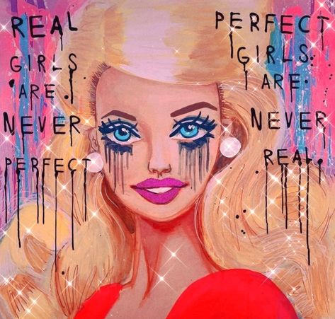 Barbie Graffiti Art, Barbie Pop Art, Barbie Painting, Black Bratz Doll, Barbie Art, Bad Barbie, Pop Art Girl, Spooky Tattoos, Hippie Painting