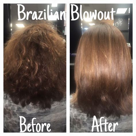 Brazilian Blowout before and after on medium length Brazilian Blowout Before And After, Brazilian Hairstyles, Brazilian Blowout, Blowout Hair, Relaxed Hair, Brazilian Hair, About Hair, Hairstyles With Bangs, Prom Hair