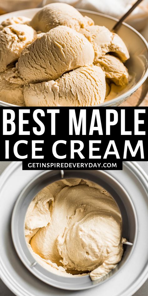 Maple Ice Cream Recipe, Maple Ice Cream, Homemade Ice Cream Recipes Machine, Ice Cream Recipes Machine, Gluten Free Apple Crisp, Maple Syrup Recipes, Gluten Free Apple, Ice Cream Maker Recipes, Lost 100 Pounds