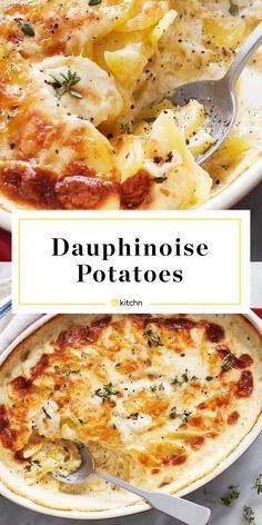 Dauphinoise potatoes is how the French say casserole of potatoes, heavy cream, and cheese. This recipe is delicious and also incredibly easy to make. Potatoes Main Dish Recipes, Plates And Palates Recipes, French Mashed Potatoes Recipe, Yellow Yukon Potatoes Recipes, Luxury Dessert Recipes, Duchess Potatoes Recipe, Christmas Potato Side Dishes, French Food Recipes Authentic, Copycat Restaurant Recipes Dinners