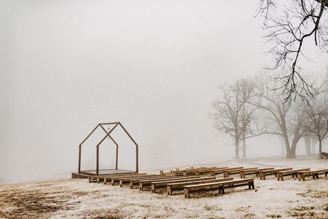 Olive View Events is a wedding venue located in Omaha, Arkansas (20 minutes from Branson, Missouri) on top of a hill with the most beautiful view of the Ozark Mountains. I happened to photograph on a day where there was a dense fog and light ice (not super ideal for wedding days) AND it was so beautiful! As you walk in, there's a small foyer to greet guests. There are private suites both for the bride and groom with private bathrooms in each suite. . The grooms room is decked out with comfy loun Arkansas Wedding Venues, Grooms Room, Small Foyer, Dense Fog, Branson Missouri, Arkansas Wedding, Ozark Mountains, Wedding Spot, A Hill