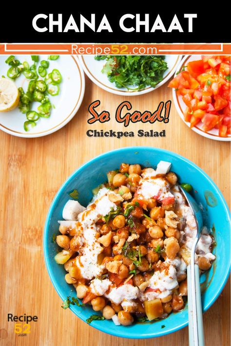 Pakistani Chickpea Salad, Chickpea Salad Indian Style, Chickpea Chaat, Chickpeas Snack, Aloo Chana, Veg Starter Recipes, Chana Chaat Recipe, Eid Recipes, Chickpea Snacks