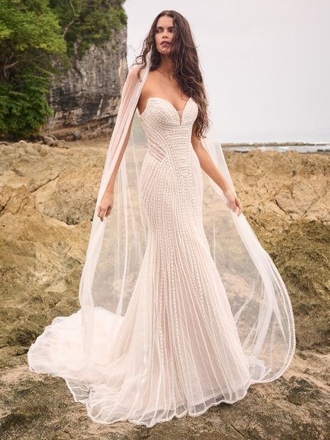 Iravati Allover Beaded Wedding Gown | Sottero and Midgley Sottero And Midgley Wedding Dresses, Nude Gown, Sottero And Midgley, Beaded Wedding Gowns, Maggie Sottero Wedding Dresses, Pretty Wedding Dresses, Wedding Dress With Veil, Dream Wedding Ideas Dresses, Wedding Dresses Beaded