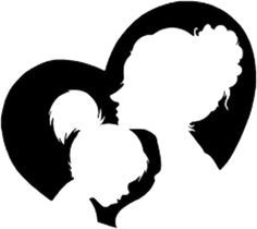 Mother Daughter Silhouette, Heart Shape Tattoo, Mother And Daughter Drawing, Child Silhouette, Mother Daughter Art, Mother Painting, Wal Art, Shape Tattoo, Mother Art